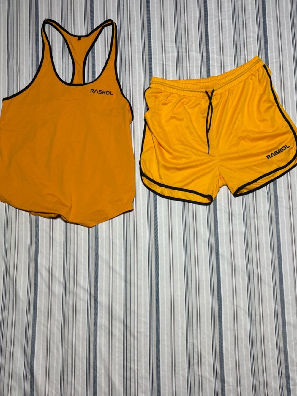 Raskol Women's Athletic Shorts - Yellow with Black Trim